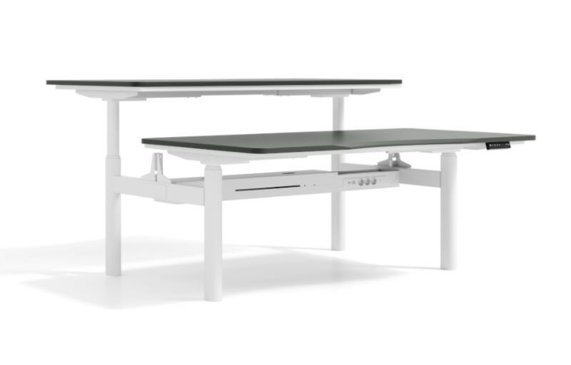 Biurko Bench oliwkowy biały Shirakami 
