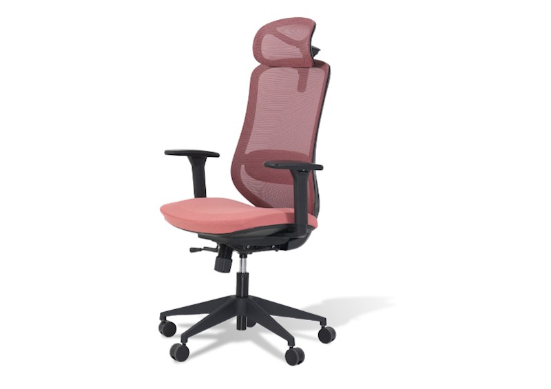 Fotel biurowy ergonomiczny łososiowy Sugi