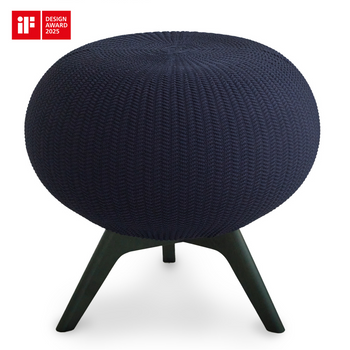 Pufa ergonomiczna granatowy/ciemny zielony PUFFBO L