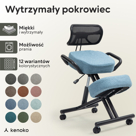 Klękosiad tkanina jasny szary SUGURI