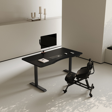 Biurko elektryczne czarny HIRA, 120x60 cm