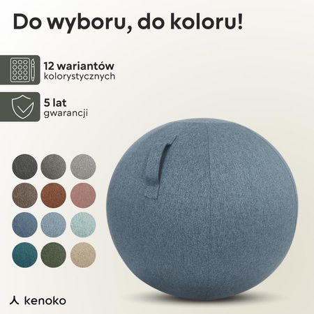 Piłka do siedzenia 65 cm miętowy NAMI