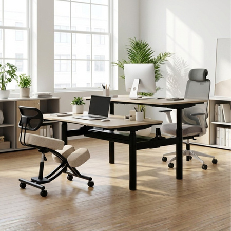 Biurko bench czarny/szary SHIRAKAMI, 120x60 cm