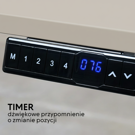 Biurko elektryczne beżowy/szary HIRA, 120x60 cm