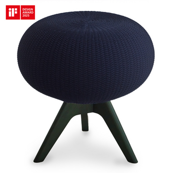 Pufa ergonomiczna granatowy/ciemny zielony PUFFBO S