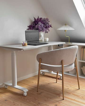 Biurko elektryczne oliwkowy/beżowy HIRA, 120x60 cm