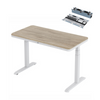 Biurko elektryczne białe z regulowanym blatem SENSE O'DESQUE SLIM wiąz 114,5x58,8 cm + maskownica na kable niebieska GRATIS
