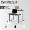 Biurko elektryczne czarny/szary IBUKI, 160x80 cm
