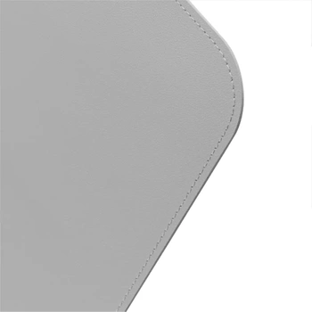 Szara podkładka jednostronna z ekoskóry 80x30 cm