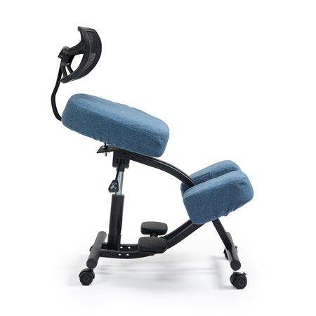 Klękosiad tkanina ciemny niebieski HOZERU