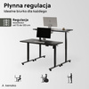 Biurko elektryczne czarny IBUKI, 160x80 cm