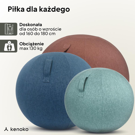 Piłka do siedzenia 65 cm miętowy NAMI
