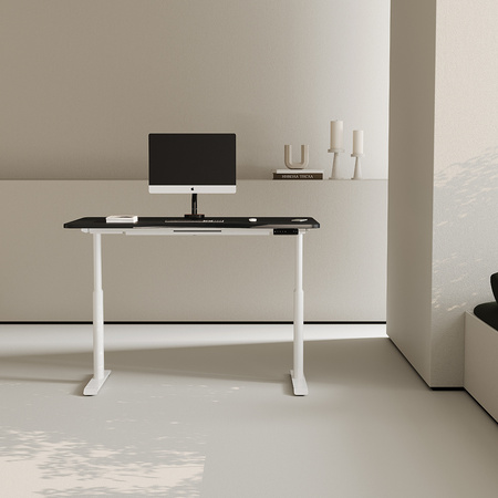 Biurko elektryczne czarny/biały HIRA, 120x60 cm