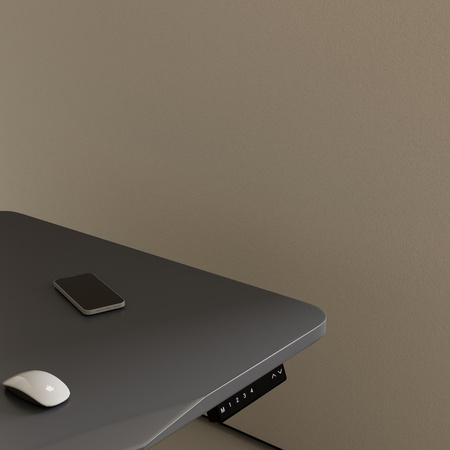 Biurko elektryczne szary/czarny HIRA, 120x60 cm