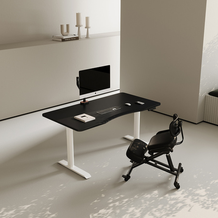 Biurko elektryczne czarny/biały HIRA, 120x60 cm