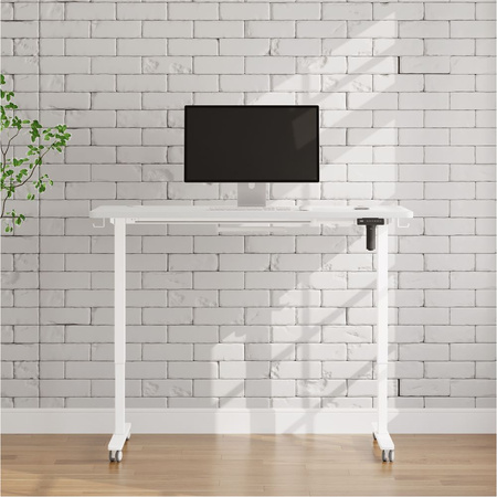 Biurko elektryczne biały IBUKI, 160x80 cm