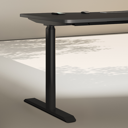 Biurko elektryczne szary/czarny HIRA, 120x60 cm