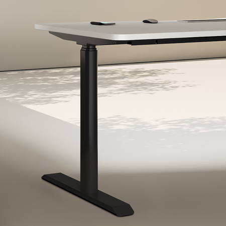 Biurko elektryczne biały/czarny HIRA, 120x60 cm