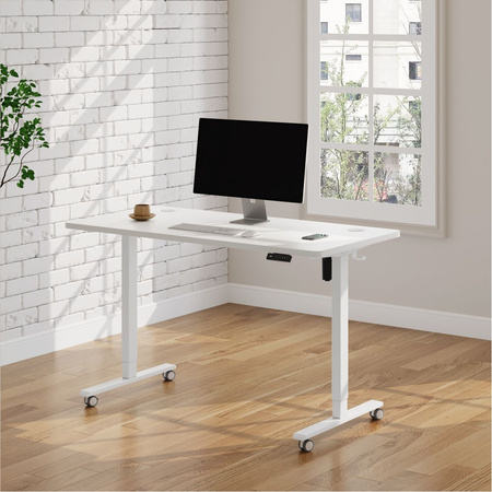 Biurko elektryczne biały IBUKI, 160x80 cm
