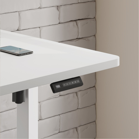 Biurko elektryczne biały IBUKI, 160x80 cm