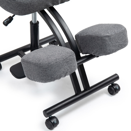 Klękosiad tkanina ciemny szary HOZERU