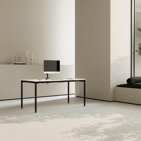 Stół elektryczny biały/czarny JUKAN, 160x80 cm