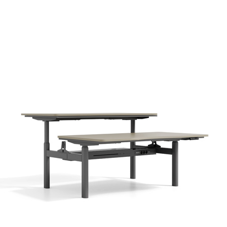 Biurko bench beżowy/szary SHIRAKAMI, 120x60 cm