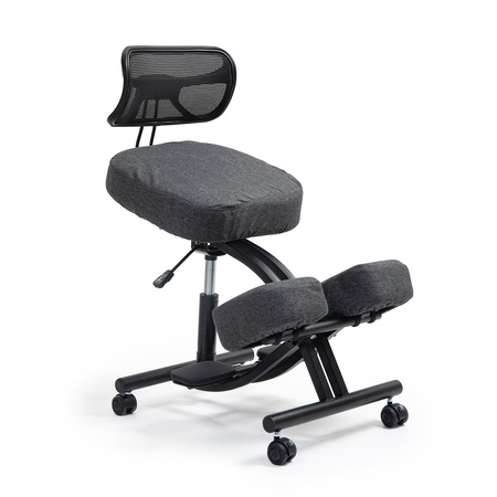 Klękosiad tkanina czarny HOZERU