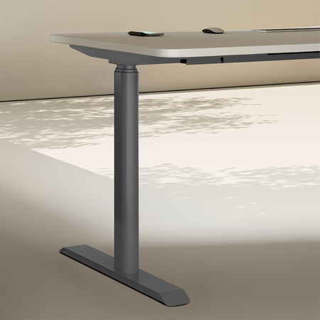Biurko elektryczne beżowy/szary HIRA, 120x60 cm