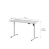 Biurko elektryczne biały IBUKI, 160x80 cm