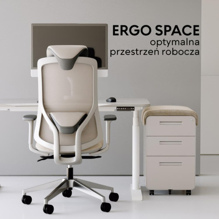 Biurko elektryczne biały/szary HIRA, 120x60 cm