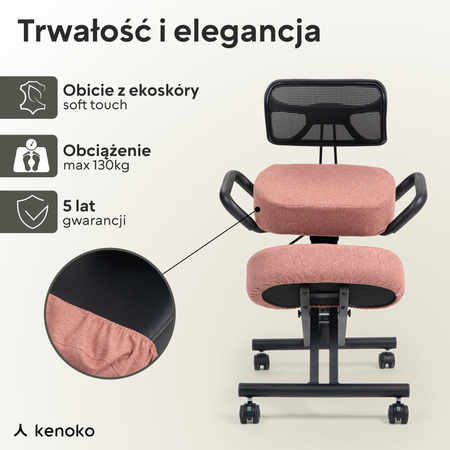 Klękosiad ekoskóra ciemny niebieski SUGURI