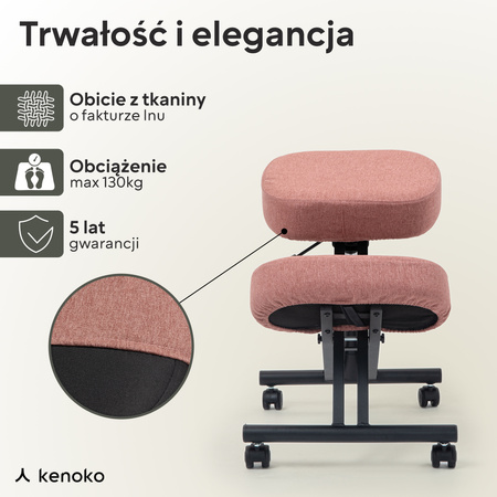 Klękosiad tkanina jasny szary HIRAGI