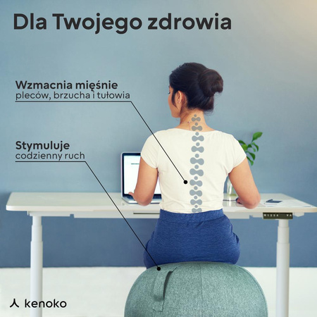 Piłka do siedzenia 55 cm brąz NAMI