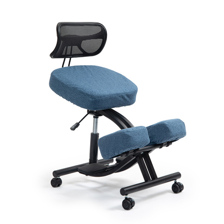 Klękosiad tkanina ciemny niebieski HOZERU