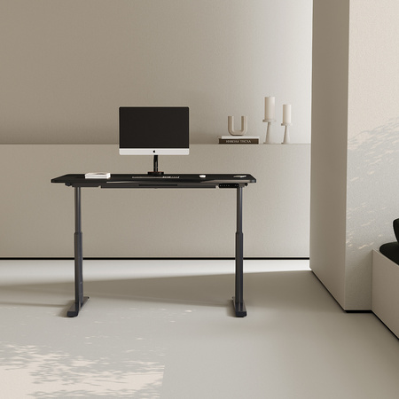 Biurko elektryczne czarny HIRA, 160x80 cm