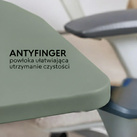 Biurko elektryczne oliwkowy/biały HIRA, 160x80 cm