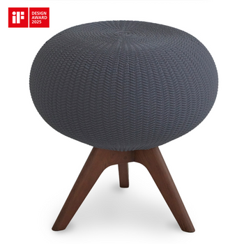 Pufa ergonomiczna ciemny szary/ciemny brązowy PUFFBO S