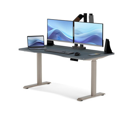 Biurko elektryczne oliwkowy/beżowy HIRA, 120x60 cm