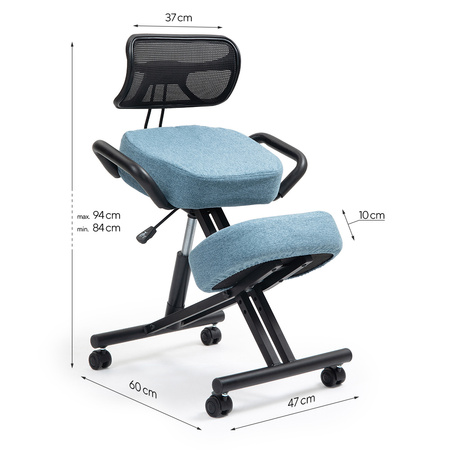 Klękosiad tkanina niebieski SUGURI