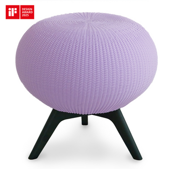 Pufa ergonomiczna lawendowy/ciemny zielony PUFFBO L