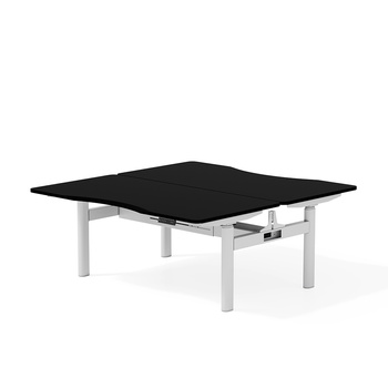 Biurko bench czarny/biały SHIRAKAMI, 120x60 cm