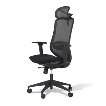 Fotel biurowy ergonomiczny czarny SUGI