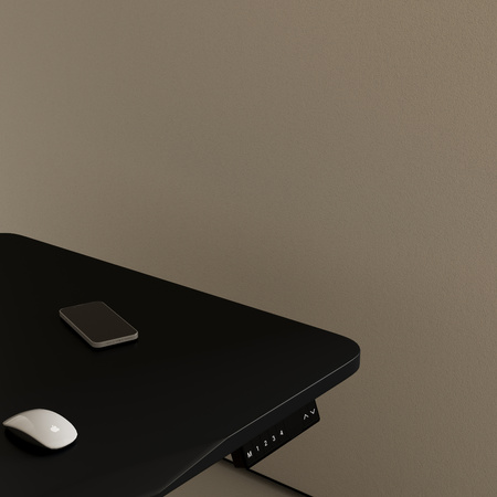 Biurko elektryczne czarny/szary HIRA, 120x60 cm