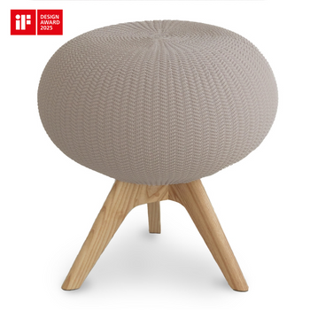 Pufa ergonomiczna beżowy/naturalny PUFFBO S