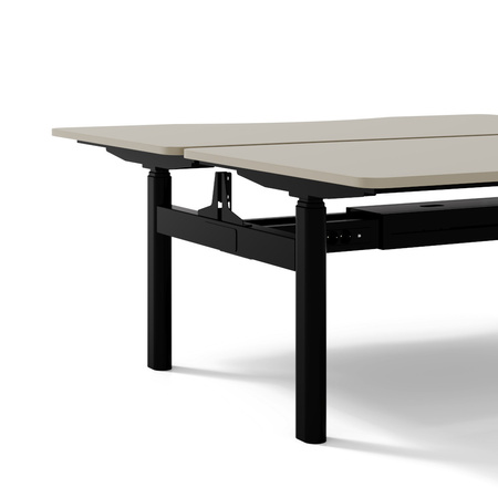 Biurko bench beżowy/czarny SHIRAKAMI, 120x60 cm