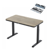 Biurko elektryczne czarne z regulowanym blatem SENSE O'DESQUE SLIM wiąz 114,5x58,8 cm + maskownica na kable niebieska GRATIS