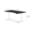 Biurko elektryczne czarny/biały HIRA, 120x60 cm