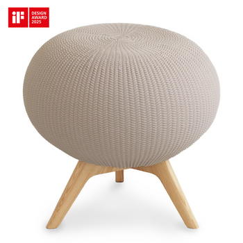 Pufa ergonomiczna beżowy/naturalny PUFFBO L