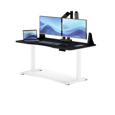 Biurko elektryczne czarny/biały HIRA, 120x60 cm
